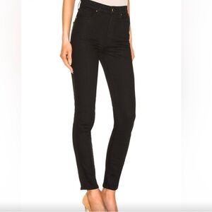 KHAITE Black Vanessa High Rise Straight Jean Size 26